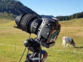 Kamera bereit für Zeitraffer-Aufnahmen