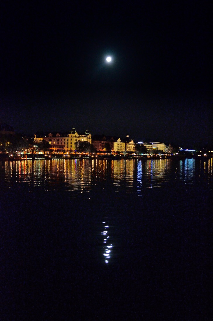 Partial Lunar Eclipse above the Zurichsee