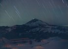 Startrail photograph on Pico Teide with snow